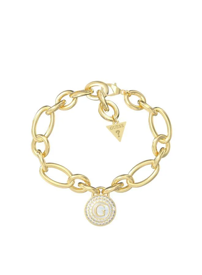 GUESS Logo Pearly G Charm Bracelet